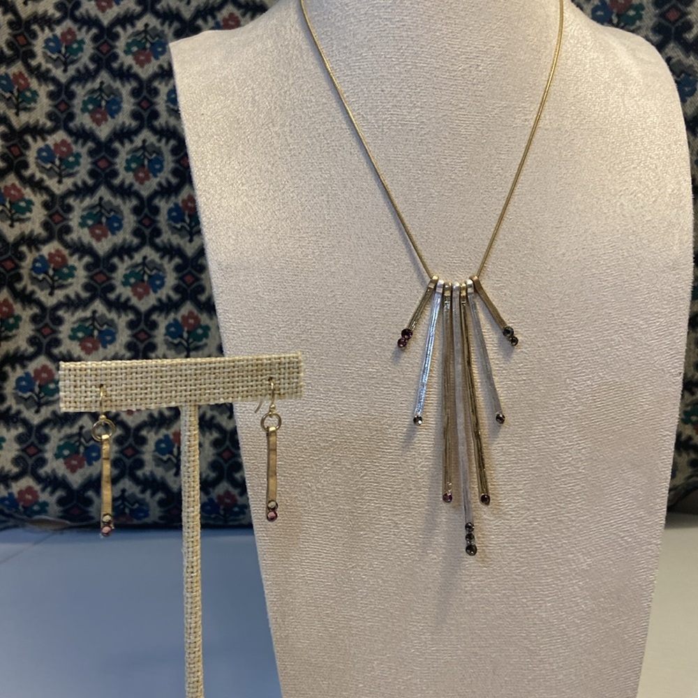 Upcycled 70’s vintage chain and earrings